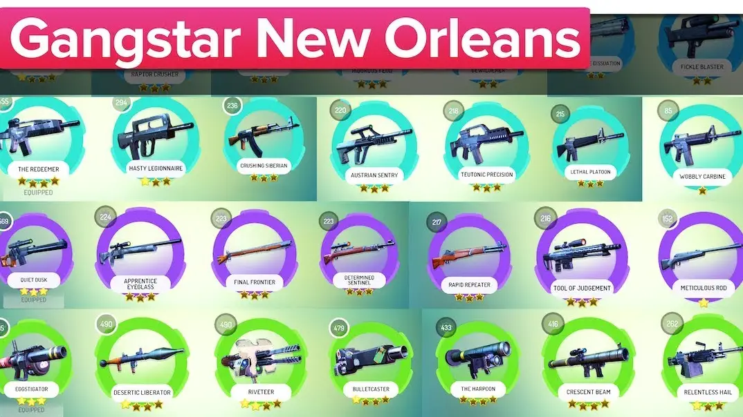 Gangstar New Orleans weapons