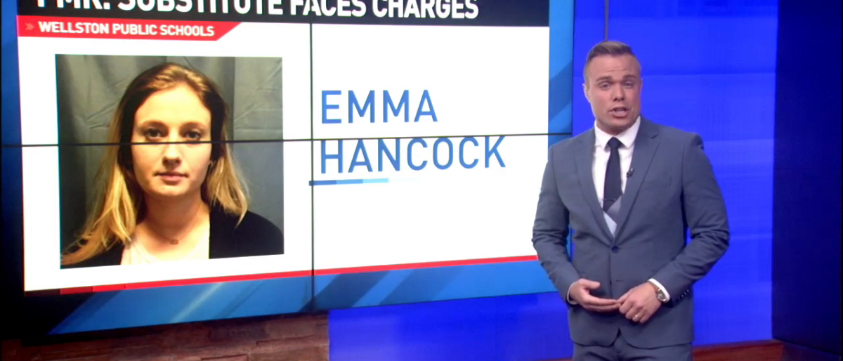 Why is Emma Hancock arrested? What are the charges against the 26-year-old teacher from Oklahoma? 1 emma hancock