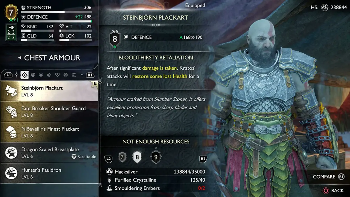 Steinbjorn Armor God of War Ragnarok Tier List
