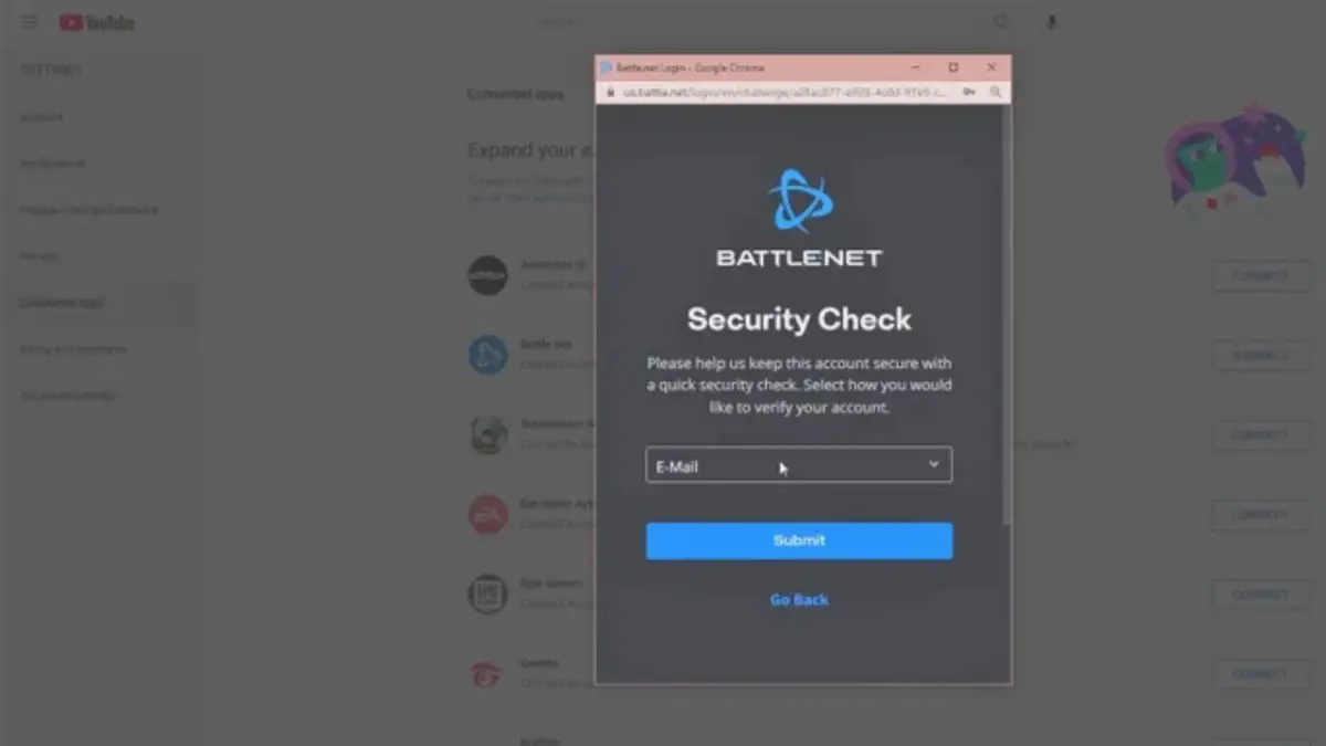 Security check for linking