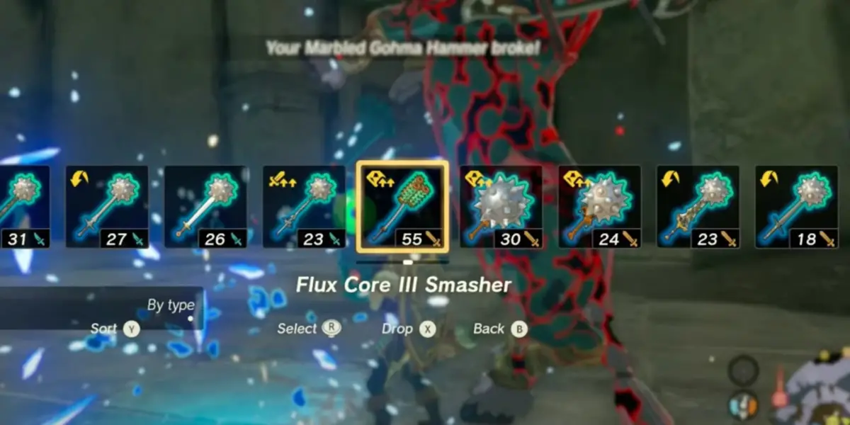 Flux Core Smasher Best Weapons Tears Kingdom
