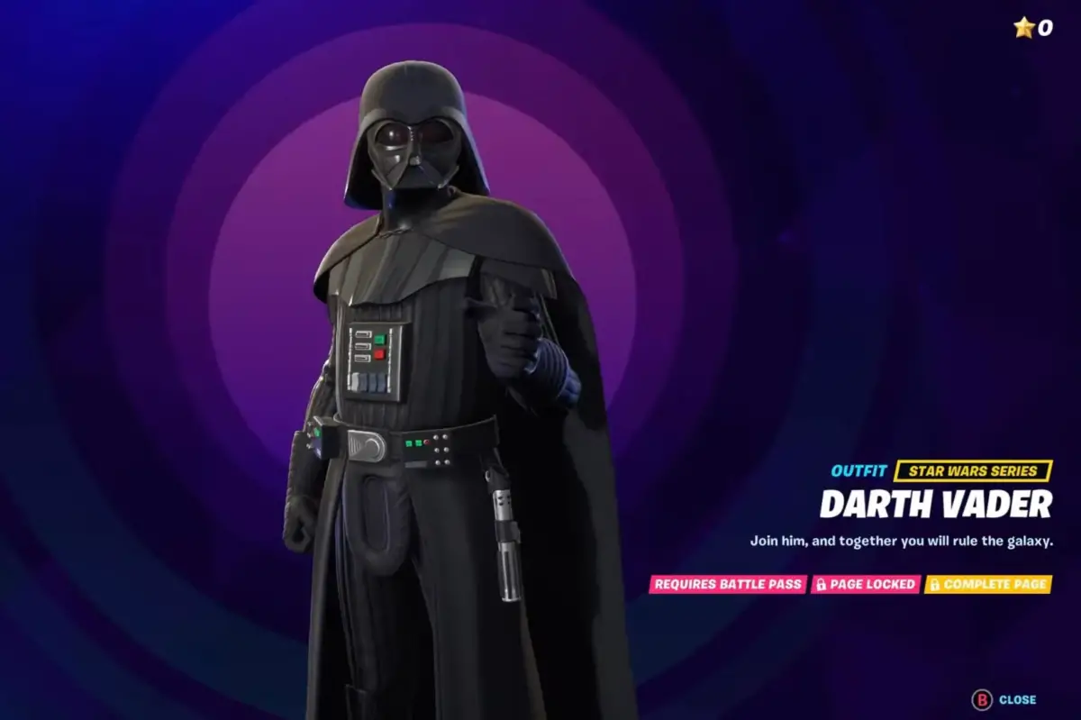 Darth Vader in Fornite