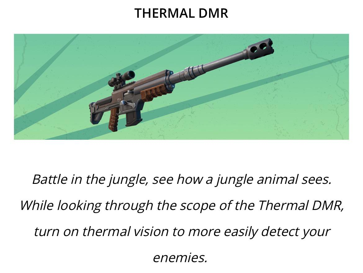 How to get the Thermal DMR in Fortnite Wilds – All Locations 1 Thermal DMR in Fortnite Wilds