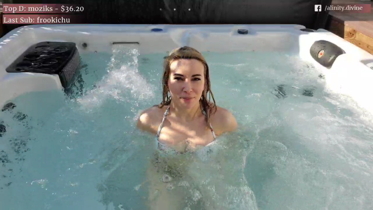 Alinity hot tub streamer