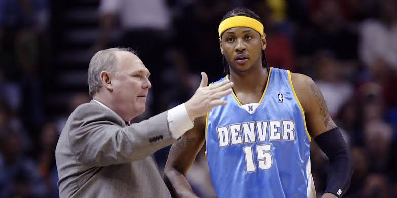 George Karl and Carmelo Anthony