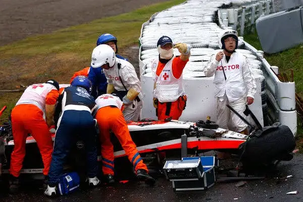 Jules Bianchi crash site in 2014