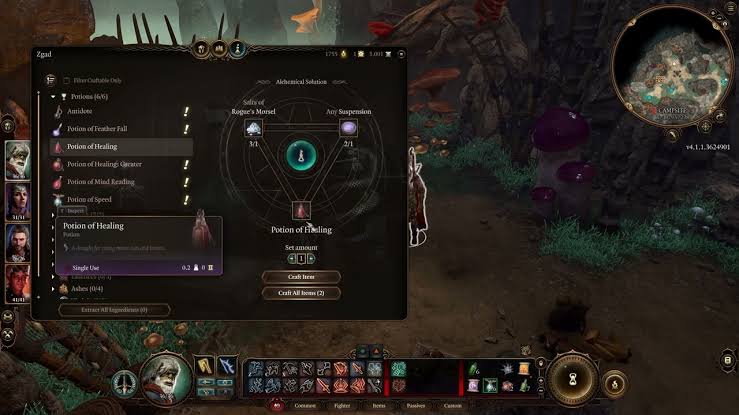 Baldur's Gate 3 elixir