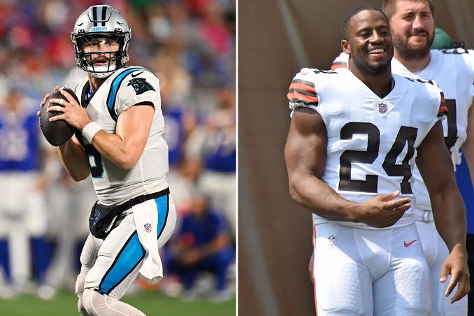 Baker Mayfield and Nick Chubb