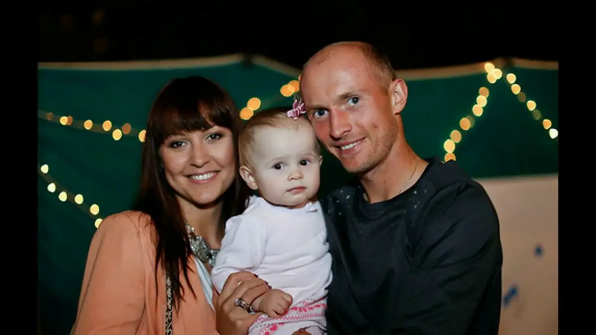 Nikolay Davydenko with his family