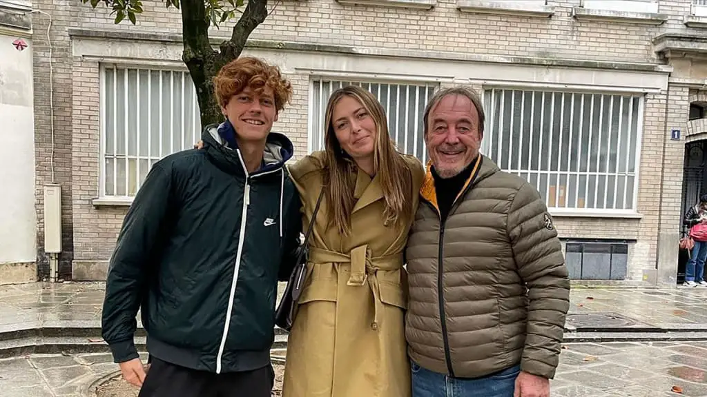 Jannik Sinner, Maria Sharapova and Riccardo Piatti