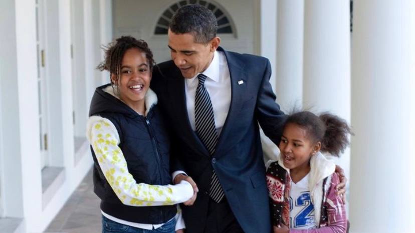 Barrack Obama and his children