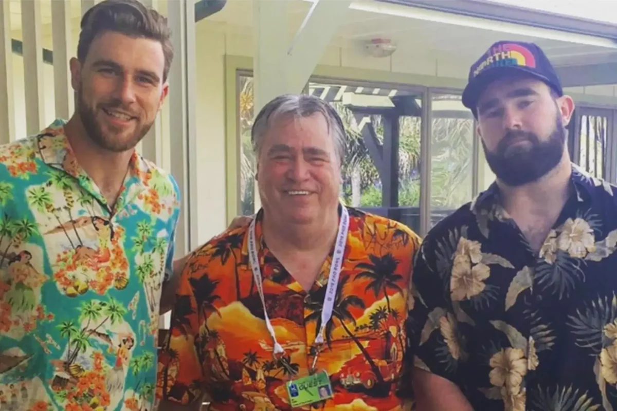The Kelce brothers with Ed Kelce