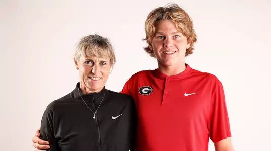 Alex Michelsen with his mother