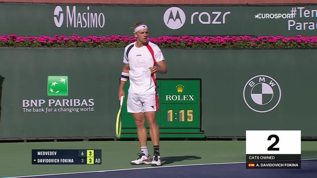 "No way this is real" - Fans react as broadcasters display a bizarre stat while streaming the Indian Wells Masters 1 Indian Wells