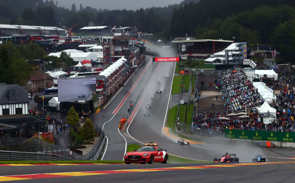 the fia safety car leads the field during round 5 spa news photo 1655997983