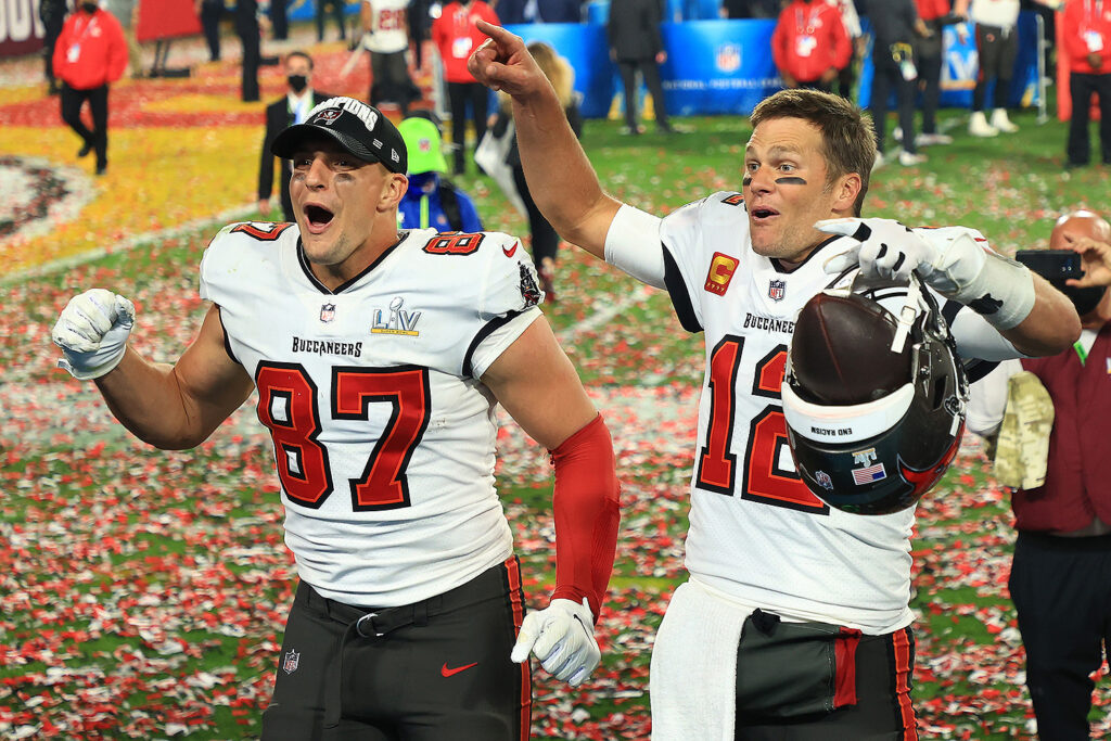 "It is always difficult to see a great player walk away from the game"- Tampa Bay Buccaneers GM reacts to the retirement of Rob Gronkowski 2 tom brady rob gronkowski 2