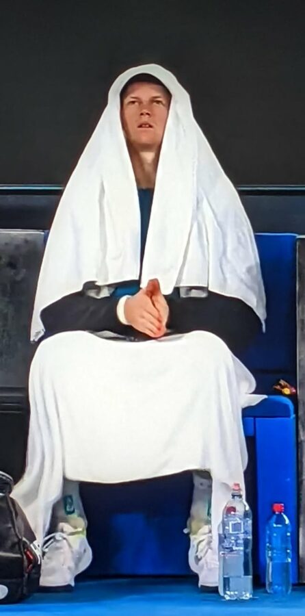 "Why be a saint when you can be a Sinner?" - Fans react to Jannik Sinner appearing like a Nun 1 ug73l7fc9mda1