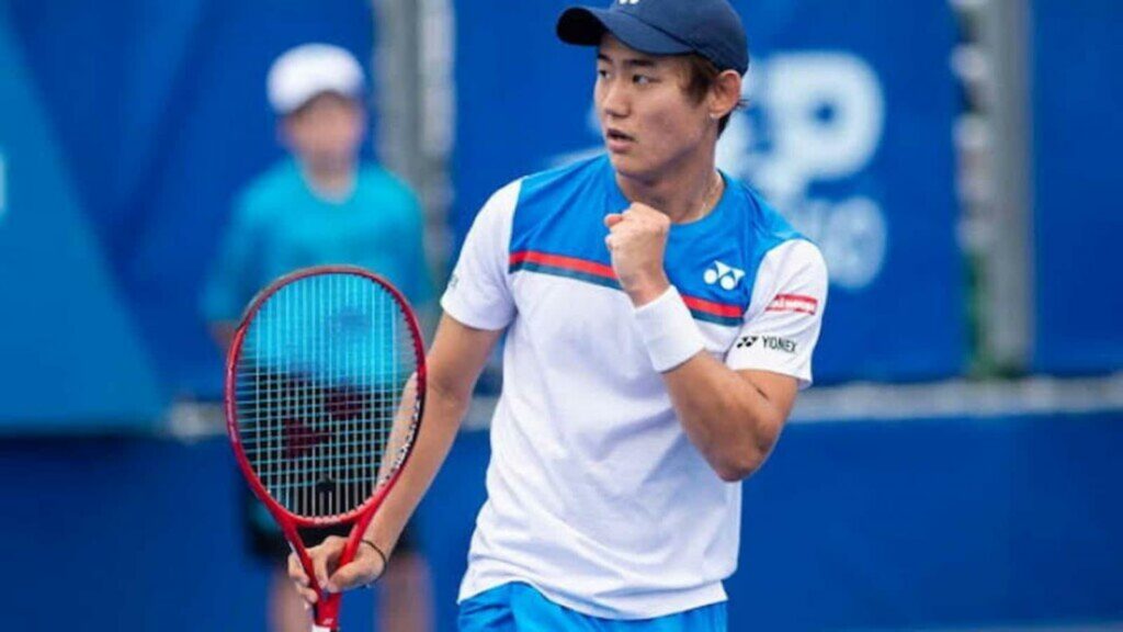 yoshihito nishioka reacts to beating jowilfried tsonga at roland garros