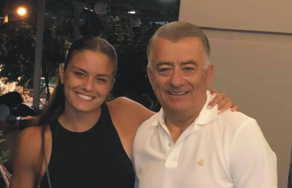 Maria Sakkari with her father